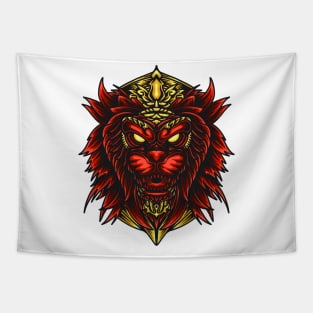 Lion King Head Illustration Artwork Tapestry