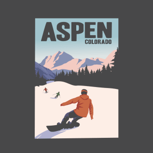 Aspen Colorado Winter Ski Vintage Travel Poster Gift T-Shirt