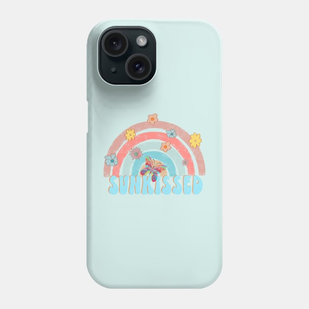 SUNKISSED, rainbow, pastel, summer, butterfly, flowers, floral, gift Phone Case by Sheila’s Studio