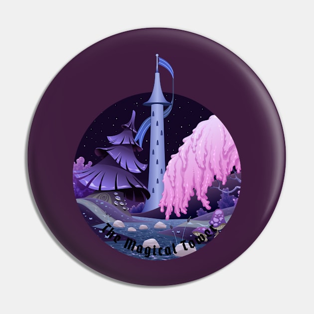 The magical Tower- Fantasy Pin by Eva Wolf