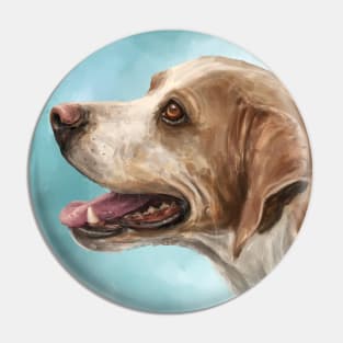 Painting of a Gorgeous Beagle Smiling with Its Tongue out Pin