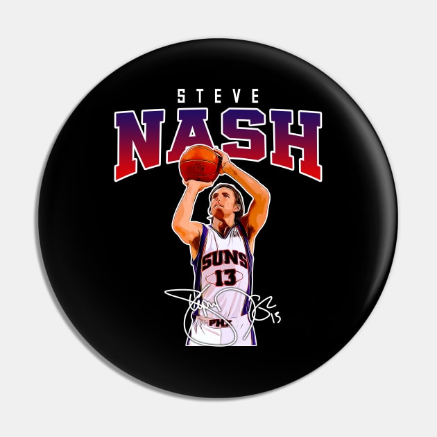 Steve Nash Basketball Legend Signature Vintage Retro 80s 90s Bootleg Rap Style Pin by CarDE
