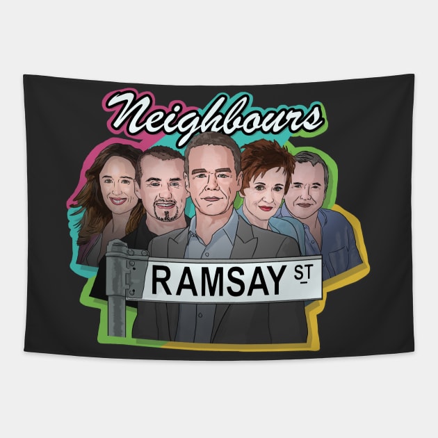 Legends of Ramsay St Tapestry by Vixetches