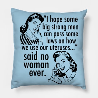 Pro Choice Feminist Quote Cartoon Pillow