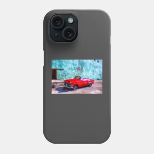 Red Car In Havana Phone Case