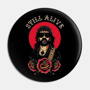 Still alive rose Pin