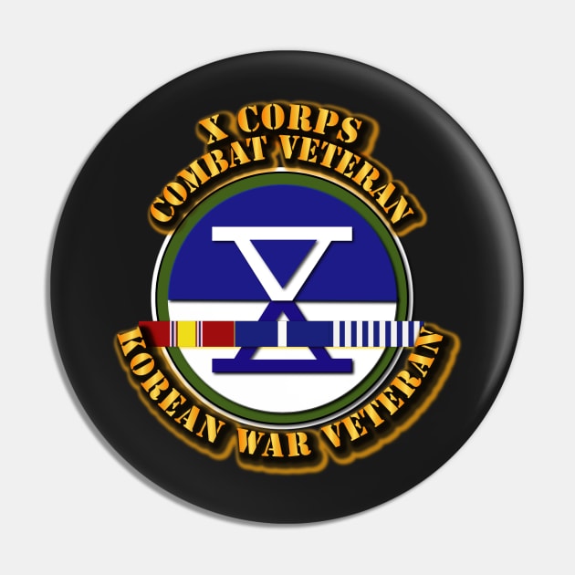 Army - X Corps - Korea w SVC Ribbons Pin by twix123844