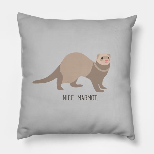 Nice Marmot Pillow by sadsquatch