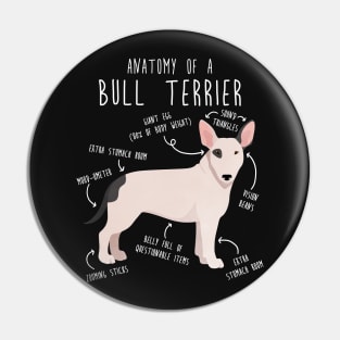 Bull Terrier Dog Anatomy Pin