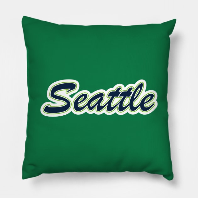 Football Fan of Seattle Pillow by gkillerb