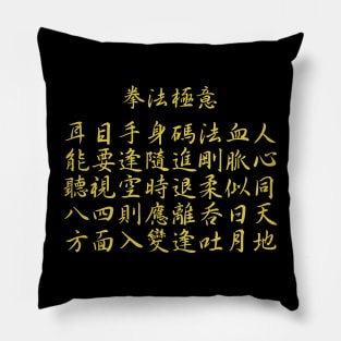 Kenpo Gokui Kanji & English - Isshinryu Codes of Karate Pillow