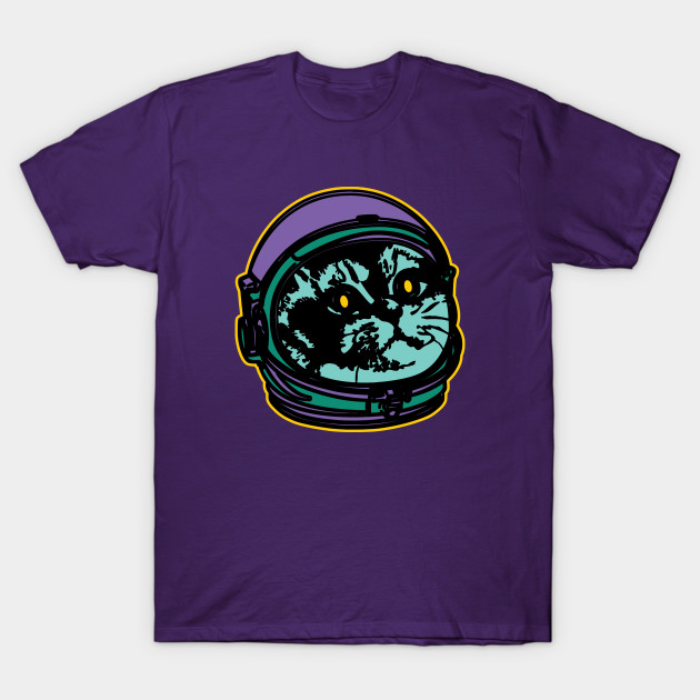 Heavy Breathing Cat Meme Astro Cat Space Cat T Shirt Teepublic