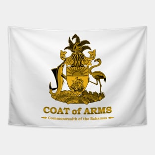 Bahamas Coat of Arms Gold Tapestry