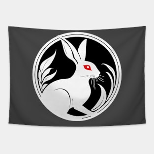 Albino Hare White Rabbit Simple Nature Art Tapestry