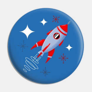 Retro Rocket Pin