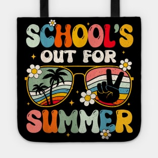 Retro Last Day of School's Out For Summer Teacher Boys Girls Tote