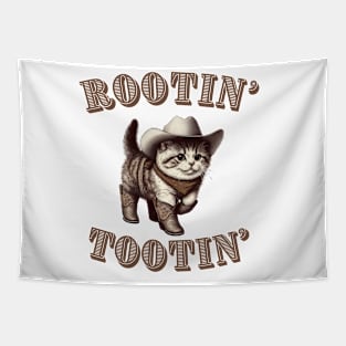 Rootin' Tootin' Cowboy Cat Tapestry