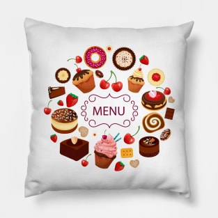 Dessert Menu Pillow