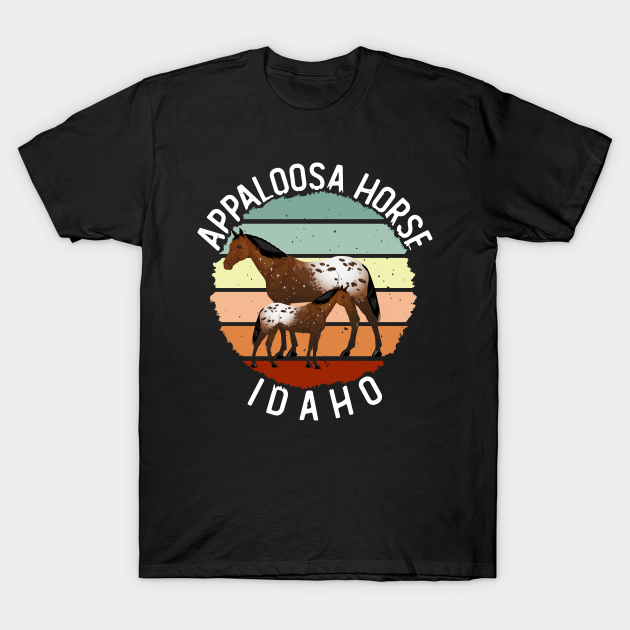 Discover Cute Colorful Spotted Idaho Appaloosa Horse and Baby Horse - Spotted Idaho Appaloosa Horse - T-Shirt