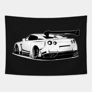 NISSAN R35 gtr godzilla jdm vector art Tapestry