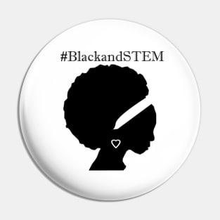 Black and stem Pin