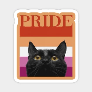 Vintage Black Cat Lesbian Pride Magnet