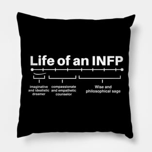 Life of an INFP Funny Personality Type Meme of Introverts Pillow