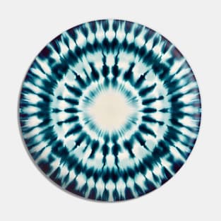 Japanese Shibori Indigo Blue Tie Dye Circle Pin