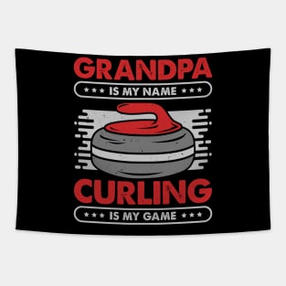 Curling Player Grandpa Gift Tapestry