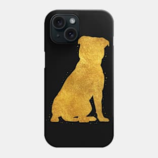 Staffordshire Bull Terrier golden art Phone Case