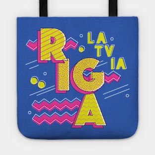 Retro 90s Riga, Latvia Tote