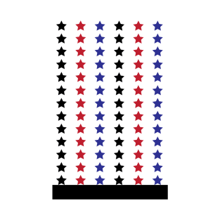 4th of July American Flag Modern Patriotic Stars Pattern T-Shirt