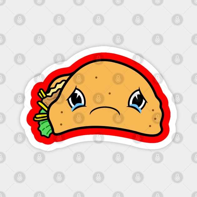 Sad Taco Magnet by wiwitaek