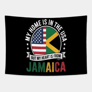 Jamaican American Patriot Heart is from Jamaica Flag Tapestry