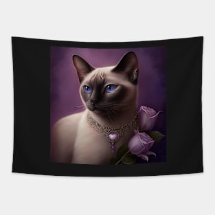 Siamese Purple Goddess Tapestry