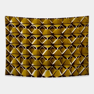 3D Geometric Polygon (Goldenrod Yellow) Tapestry