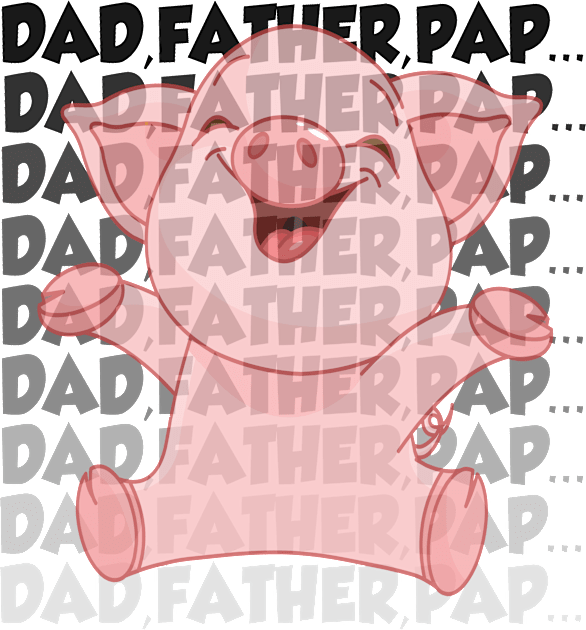 Dad Pig Kids T-Shirt by SILVER01