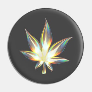 Golden Iridescent Cannabis Pin