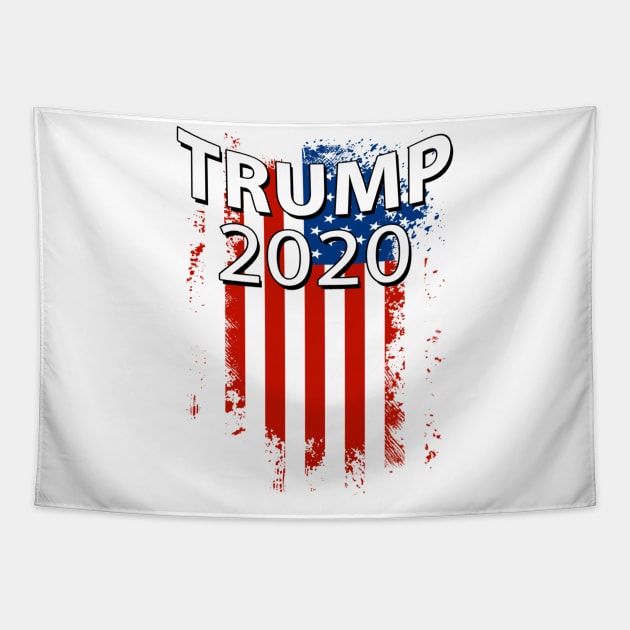 Funny President Trump 2020 Party Tapestry by cedricchungerxc