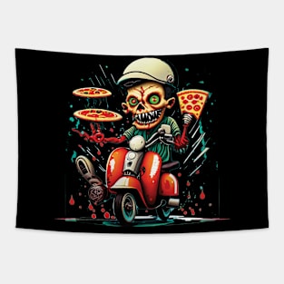 Zombie Pizza Guy Tapestry