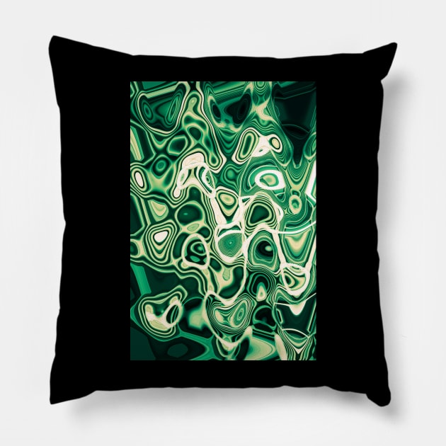 Malachite Kaleidoscope Pillow by Debra Cox 