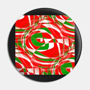 Red, green and white Pin