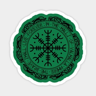 Aegishjalmur the "Helm of Awe" Viking Warrior Shield Art Magnet