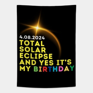 APRIL 8 2024 TOTAL ECLIPSE AND YES IT'S MY BIRTHDAY Tapestry