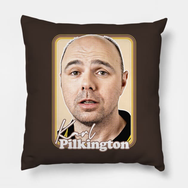 Karl Pilkington / Retro Fan Design Pillow by DankFutura