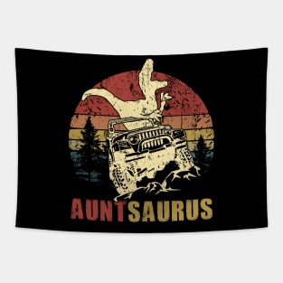 Vintage Jeep T-Shirt Auntsaurus Jeep Gift Tapestry