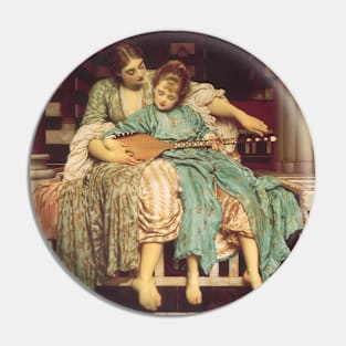 The Music Lesson by Lord Frederic Leighton Pin