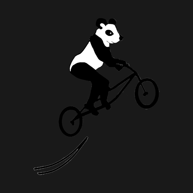 Panda On stunt Bike by jandavies