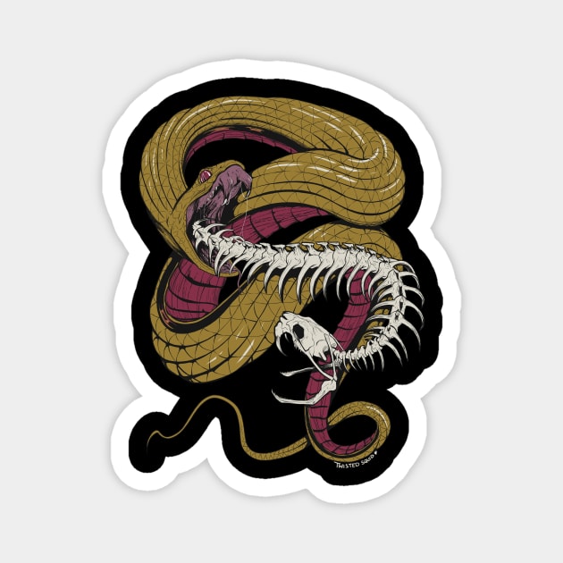 HUNGER Snake Skeleton Magnet by Twisted Squid