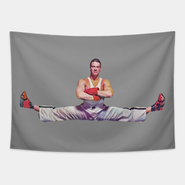 Jean Claude Split Tapestry by FightIsRight